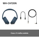 Sony WH-CH720N | Cuffie Wireless con Noise Cancelling, Connessione Multipoint, Fino a 35 ore di durata della batteria e Ricarica Rapida - Blu