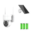 Videocamera Sorveglianza, 4MP Solar PTZ Camera Wireless Security Camera Outdoor Night Vision PIR Detection Solar Powered Battery Camera,per la sicurezza della casa JOJIDE
