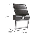 Voltman - Applique Solare da Esterno con Sensore di Movimento - Nero - 200lm - Classe Energetica A++ - Luce Fredda 6500K - IP44 Resistente ad Acqua e Polvere - Per Sicurezza Esterna Voltman
