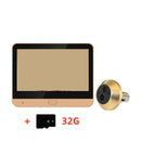 OPTEPYOE Videocitofono placcato in oro, 1080P, audio unidirezionale, microfono incorporato.(Cam128G)