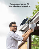 COCOCAM 24/7 Registrazione AOV 4G LTE Telecamera Esterno con Batteria 15000mAh Pannello Solare 8W, 2K PTZ, Rilevamento AI, Tracking AI, Visione Notturna 30 Metri, Scheda eSIM Inclusa (NO WIFI) COCOCAM