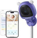 Telecamera Monitor Intelligente per Bambini  BOOPOO Soluzione AI Avanzata Senza Sensore, con Rilevamento del Pianto, Movimenti e Zone Sicure, Visione Notturna HD 2K, Audio Bidirezionale(Parete) BOOPOO