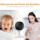Imou Telecamera Wi-Fi Interno 2K, Telecamera Interna con Rilevazione Umana & Visione Notturna, 3MP Baby Monitor, Audio Bidirezionale, Allarme di Suoni Anormali, Compatibile con Alexa/Google, Cue 2C