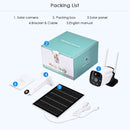 Telecamera di sicurezza per esterni, telecamera WiFi con pannello solare da 3 MP senza fili ricaricabile alimentata a batteria, telecamera di sicurezza per visione notturna colorata,Add 128g card PINCHU