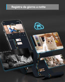 Telecamera Wi-Fi Interno,2K Videocamera Sorveglianza,2.4g & 5g, Rotazione a 360°,Visione Notturna, Tracciamento del Movimento,Audio Bidirezionale Compatibile con Alexa (Bianco-Kit da 2) blurams