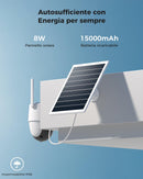 COCOCAM 24/7 Registrazione AOV 4G LTE Telecamera Esterno con Batteria 15000mAh Pannello Solare 8W, 2K PTZ, Rilevamento AI, Tracking AI, Visione Notturna 30 Metri, Scheda eSIM Inclusa (NO WIFI) COCOCAM