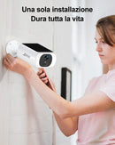 Telecamere Wi-Fi Esterno ANRAN 2 Pack 3MP   Batteria Senza Fili, Solare Pannello Integrato, Visione Notturna a Colori, PIR Movimento Rilevamento, Sirena, Audio Bidirezionale, Alexa Supporta,C3 ANRAN