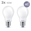 Philips LED Lampadina Goccia, 2 pz, 4.5W, Attacco E27, Luce Bianca Calda Philips
