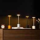 HYMZP Lampada da Tavolo Senza Fili，5000mAh Ricaricabile LED Eye-Protect Lampada da Tavolo,Dimmerabile, Lampada in metallo, per Sala da Pranzo,Camera da Letto,All'aperto(Nero) HYMZP