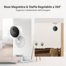 EZVIZ Telecamera di sorveglianza WiFi interna con batteria, Camera di sicurezza IP 1080P, Rilevamento di persone, Audio bidirezionale, Supporto di schede fino a 512GB, Compatibile con Alexa, CB1 EZVIZ