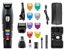 Wahl Color Trim Advanced Multigroomer, innovativi pettini di Guida codificati a Colori, 240 Minuti di Funzionamento, Caricatore USB, Ideale per Palestra e Viaggi, Lame affilate di precisione Wahl