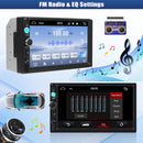 CAMECHO Autoradio Bluetooth 2 Din con Telecamera Posteriore, Schermo 7 Pollici Touchscreen Auto Radio con FM Mirror Link Controllo al Volante EQ AUX CAMECHO