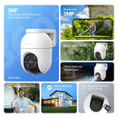 EZVIZ Telecamera Wi-Fi Esterno 1080p, Telecamera Motorizzata per Esterni con Copertura a 360°, Visione Notturna a Colori, Rilevamento di Persone, Tracciamento Automatico, Alexa/Google, C8c 2MP EZVIZ