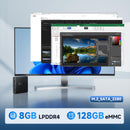 BMAX Mini PC B1 8 GB LPDDR4 128 GB eMMC W-11 Gemini Lake N4000 (fino a 2,6 GHz) Display a doppio schermo Supporta HDMI 4K, WiFi 5 2.4G/5G, Bluetooth 5.0 PC domestico computer da ufficio