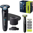 Rasoio elettrico Philips Shaver serie 7000 Wet & Dry con lame SteelPrecision, sensore Motion Control, testine flessibili 360-D, S7783/78 - bigeshop