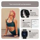 Smartwatch per il fitness Fitbit Versa 4 con GPS integrato, fino a 6 giorni di autonomia e compatibile con iOS 15 & Android OS 9.0, Nero / Alluminio grigio grafite