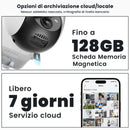 ieGeek 5MP Telecamera Wifi Esterno Senza Fili, 360° PTZ Telecamera Batteria Pannello Solare, Faretto e sirena, Rilevazione di Movimento PIR, Visione notturna a colori, Audio a 2 vie, IP65, Alexa ieGeek