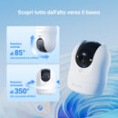 EZVIZ C6N G1 4K Telecamera Wi-Fi Interno, 8MP Videocamera Sorveglianza Interno Pan/Tilt/Zoom, Rilevamento di Persone/Animali/Rumore, Visione Notturna a Colori, Chiamata Bidirezionale, WiFi 2.4/5Ghz EZVIZ