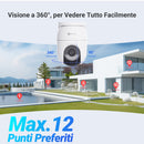 EZVIZ CB8 Lite 4G LTE Telecamera Esterno Senza Fili, 2K+/4MP 360° PTZ Telecamera Batteria, Rilevamento di Persone/Veicoli, Modalità AOV, Visione Notturna a Colori, Difesa Attiva EZVIZ