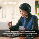 Sony WH-CH720N | Cuffie Wireless con Noise Cancelling, Connessione Multipoint, Fino a 35 ore di durata della batteria e Ricarica Rapida - Blu