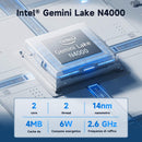 BMAX Mini PC B1 8 GB LPDDR4 128 GB eMMC W-11 Gemini Lake N4000 (fino a 2,6 GHz) Display a doppio schermo Supporta HDMI 4K, WiFi 5 2.4G/5G, Bluetooth 5.0 PC domestico computer da ufficio