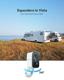 COCOCAM Portatile Magnetica 4G Telecamera con SIM Senza Fili Esterno/Interno 2K per RV/Campeggio/Viaggio, 300°Pan, 10000Ahm Batteria, PIR&AI Rilevamento Umano, Scheda SIM Integrata (NO WIFI)