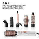 BELLISSIMA Imetec - Spazzola Ad Aria Calda 5 in 1 GH18 1100, Accessori per Styling Liscio, Onde, Ricci, Spazzole Rivestite in Ceramica BELLISSIMA
