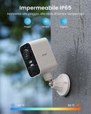 ieGeek 2K Telecamera Wifi Esterno Senza Fili, Base Magnetica, Pan 300° Telecamera Wi-fi Esterno/Interno con 5200mAh Batteria. Visione Notturna a Colori, Rilevamento del Movimento PIR, IP65, S2