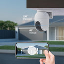 EZVIZ Telecamera Wi-Fi Esterno 2K+, Telecamera Motorizzata per Esterni con Copertura a 360°, Visione Notturna a Colori, Rilevamento di Persone/Veicoli, Tracciamento Zoom Auto, Alexa/Google, C8c 4MP EZVIZ