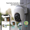 EZVIZ Telecamera Wi-Fi Esterno 2K+, Telecamera Motorizzata per Esterni con Copertura a 360°, Visione Notturna a Colori, Rilevamento di Persone/Veicoli, Tracciamento Zoom Auto, Alexa/Google, C8c 4MP EZVIZ
