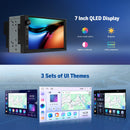 Eonon Autoradio Android 14 da 7 pollici, doppio DIN, sistema di navigazione GPS da 3+32GB, CarPlay, Android Auto, mirroring dello schermo, Bluetooth, touchscreen WiFi DSP USB telecamera posteriore UX7