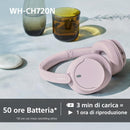Sony WH-CH720N | Cuffie Wireless con Noise Cancelling, Connessione Multipoint, Fino a 35 ore di durata della batteria e Ricarica Rapida - Blu