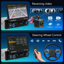 Hodozzy 1 DIN Autoradio con Scomparsa Schermo Motorizzato 7 Pollici Tattile Retrattile Carplay Senza Fili Android Auto, Radio Touch Screen Stereo Auto 1 Din Bluetooth FM/USB AUX+ Retrocamera