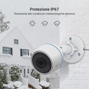 EZVIZ Telecamera Wi-Fi Esterno FHD 1080p, IP Videocamera di Sorveglianza con Visione Notturna a 30m, Rilevamento di Movimento, Funziona con Alexa Modello C3TN