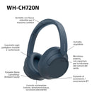 Sony WH-CH720N | Cuffie Wireless con Noise Cancelling, Connessione Multipoint, Fino a 35 ore di durata della batteria e Ricarica Rapida - Blu