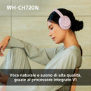 Sony WH-CH720N | Cuffie Wireless con Noise Cancelling, Connessione Multipoint, Fino a 35 ore di durata della batteria e Ricarica Rapida - Blu
