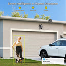 Xega 4G SIM Telecamera Esterno con Pannello Solare【Doppio Obiettivo】 14400mAh 2K HD PTZ Telecamere Senza Fili con Scheda SIM, Rilevamento Umano, Visione Notturna, Rotazione 355°/100°, TF/Cloud XG-08 Xega