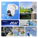 EZVIZ CB8 Lite 4G LTE Telecamera Esterno Senza Fili, 2K+/4MP 360° PTZ Telecamera Batteria, Rilevamento di Persone/Veicoli, Modalità AOV, Visione Notturna a Colori, Difesa Attiva EZVIZ