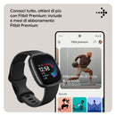 Smartwatch per il fitness Fitbit Versa 4 con GPS integrato, fino a 6 giorni di autonomia e compatibile con iOS 15 & Android OS 9.0, Nero / Alluminio grigio grafite