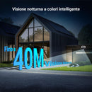 EZVIZ 8MP (4MP+4MP) Telecamera WiFi Esterno con Doppia Lente, Telecamera per Esterni a 360°, Visione Notturna a Colori, Rilevamento Persone/Veicoli, Audio Bidirezionale, Impermeabile, C90 Dual EZVIZ