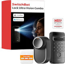 SwitchBot WiFi Smart Lock Ultra con Tastierino piu impronta e Riconoscimento Facciale 3D, Serratura Smart con Impronte Digitali, Serratura Elettronica con Batteria Ricaricabile, Adatta a Matter, Alexa, Google switchbot