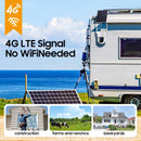 Telecamera intelligente di sicurezza cellulare 4G LTE No WiFi Vista a 360 ° 2K Telecamere HD per esterni Alimentata a batteria solare 2K Cam per la sicurezza domestica Visione notturna a colori Camii