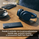 Sony WH-CH720N | Cuffie Wireless con Noise Cancelling, Connessione Multipoint, Fino a 35 ore di durata della batteria e Ricarica Rapida - Blu