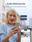 Telecamera WiFi Interno 2K con notifica Immediata e Rilevamento del Movimento Videocamera Sorveglianza Interno Wifi con Audio Bidirezionale, Rotazione a 360°, Compatibile con Alexa(2,4GHz Wi-Fi) GNCC