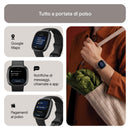 Smartwatch per il fitness Fitbit Versa 4 con GPS integrato, fino a 6 giorni di autonomia e compatibile con iOS 15 & Android OS 9.0, Nero / Alluminio grigio grafite