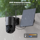 YUPBOE 2Pack Telecamera WiFi Esterno Senza Fili: 2K Telecamera Wi-Fi Esterno Batteria 360° PTZ Telecamera Esterna con Pannello Solare Fotocameras di Sorveglianza Solare PIR Visione Notturna a Colori