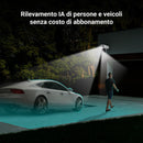 EZVIZ 8MP (4MP+4MP) Telecamera WiFi Esterno con Doppia Lente, Telecamera per Esterni a 360°, Visione Notturna a Colori, Rilevamento Persone/Veicoli, Audio Bidirezionale, Impermeabile, C90 Dual EZVIZ
