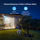EZVIZ Telecamera Wi-Fi Esterno 1080p, Telecamera Motorizzata per Esterni con Copertura a 360°, Visione Notturna a Colori, Rilevamento di Persone, Tracciamento Automatico, Alexa/Google, C8c 2MP EZVIZ