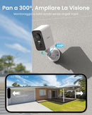 ieGeek 2K Telecamera Wifi Esterno Senza Fili, Base Magnetica, Pan 300° Telecamera Wi-fi Esterno/Interno con 5200mAh Batteria. Visione Notturna a Colori, Rilevamento del Movimento PIR, IP65, S2
