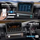 Autoradio 1 DIN con schermo con Carplay ＆ Android Auto, 7 Pollici Touchscreen Stereo Auto, Mirror Link, FM/AUX/EQ, Microfono, Telecamera di backup